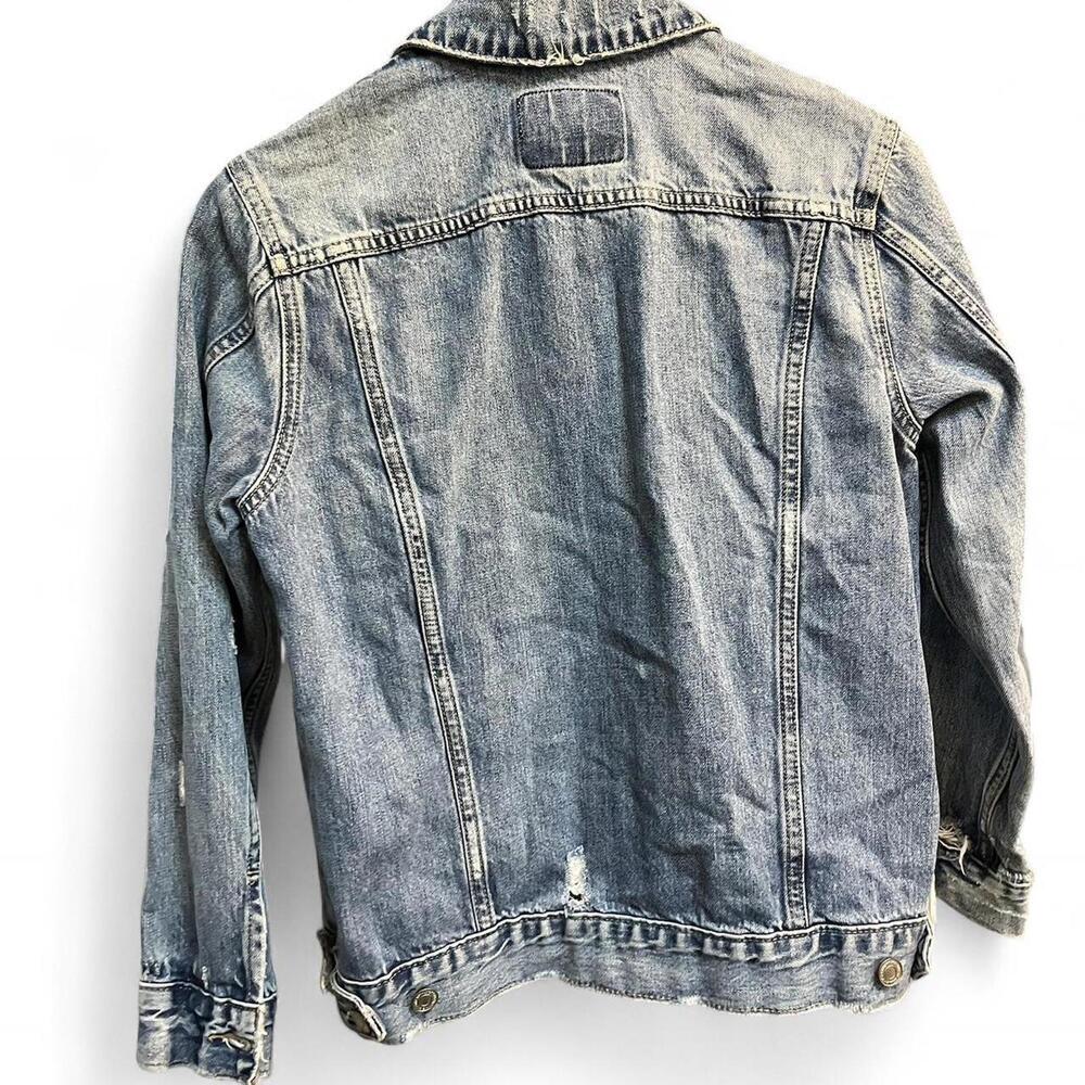 Lucky Brand Blue Denim Bomber Jacket - Picture 2 of 3